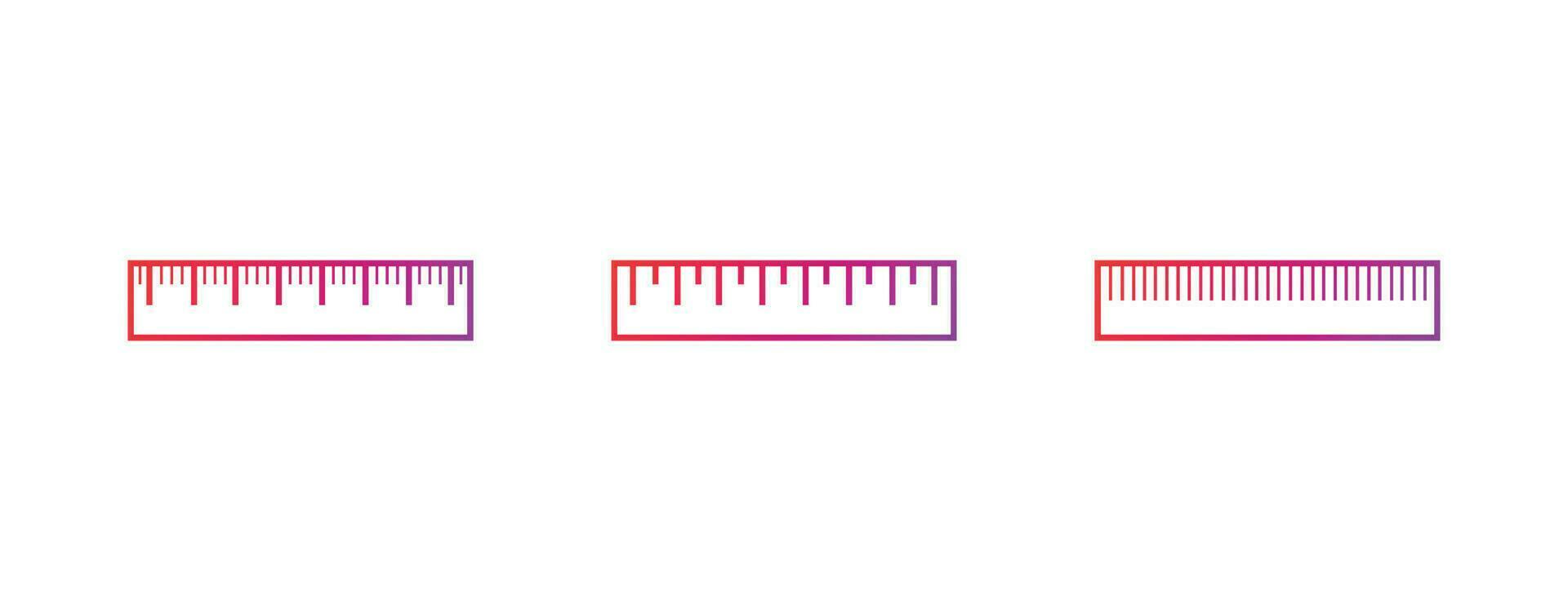 Ruler Gradient Icon Vector Illustration