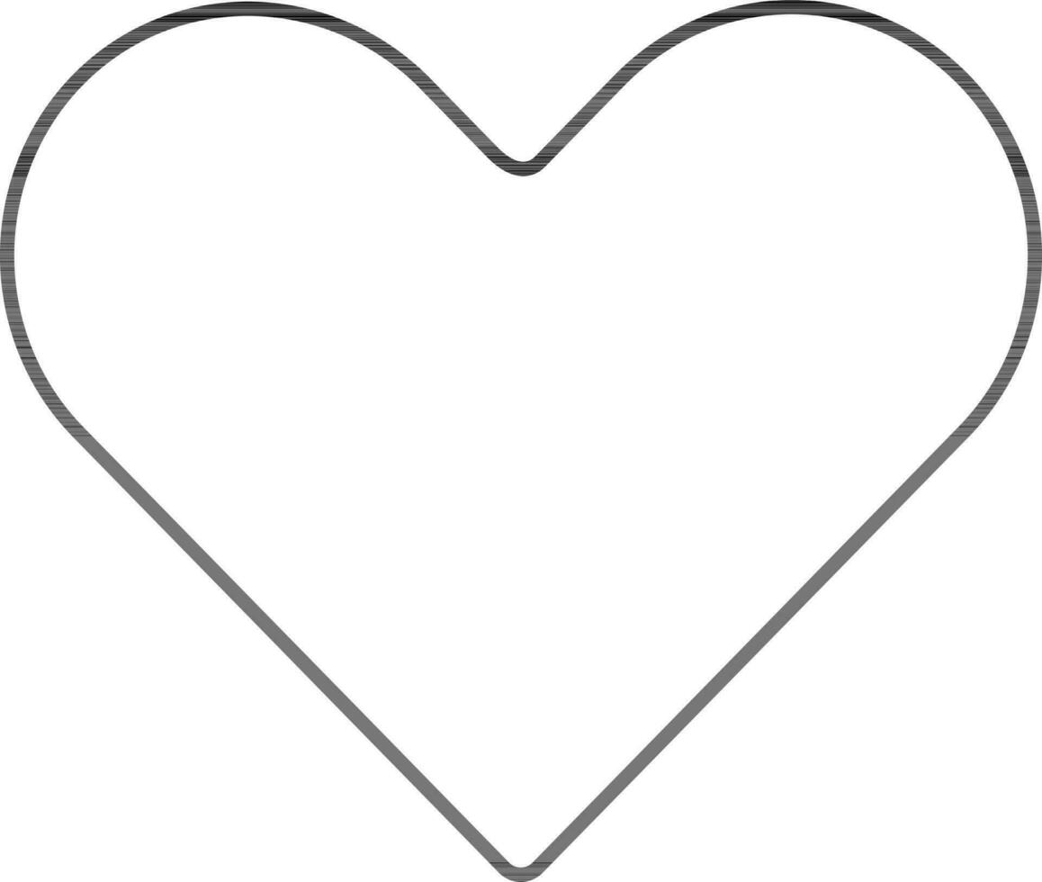 Heart Or Favorite Icon In Black Out Line. vector