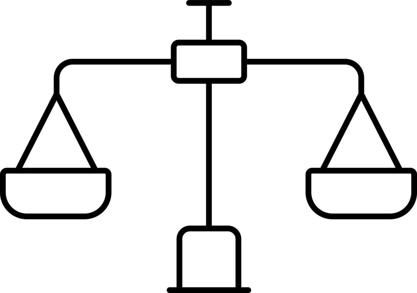 Scale Icon In Black Line Art. vector