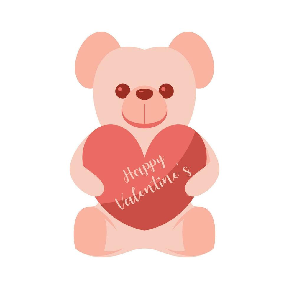 San Valentín día elemento ilustración aislado en blanco antecedentes. enamorado icono. rosado enamorado elemento. modelo para pegatina equipo, saludo, Felicidades, invitaciones, planificadores vector