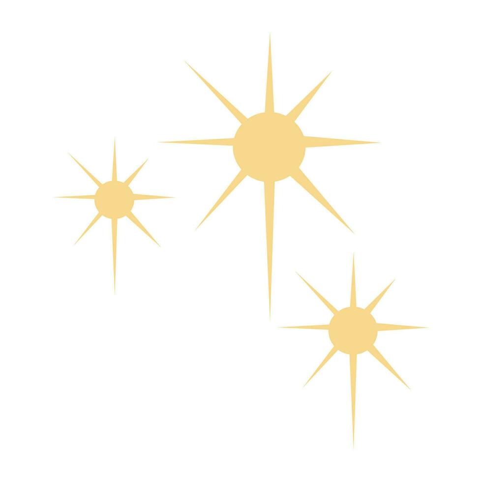 espumoso efecto ilustración. amarillo, oro, naranja destellos símbolos vector. brillar icono. brillante Fuegos artificiales, decoración centelleo, brillante destello. brillante ligero efecto estrellas y estallidos recopilación. vector