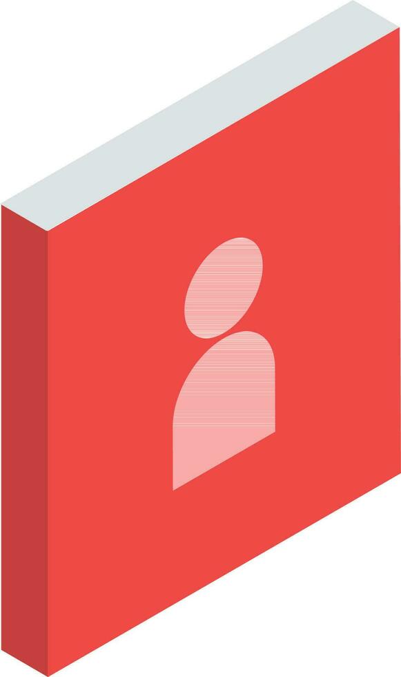 3D illustration of contact book or phone book icon. vector