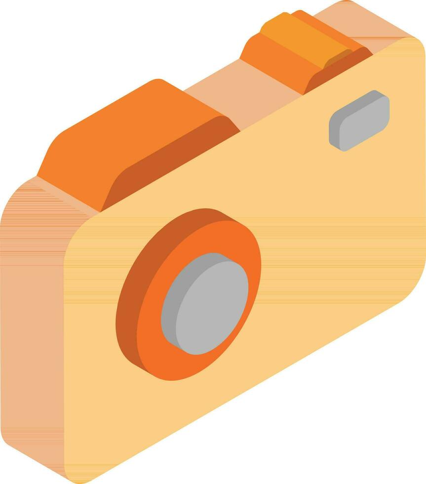 Isolated digital camera icon in 3d style. vector