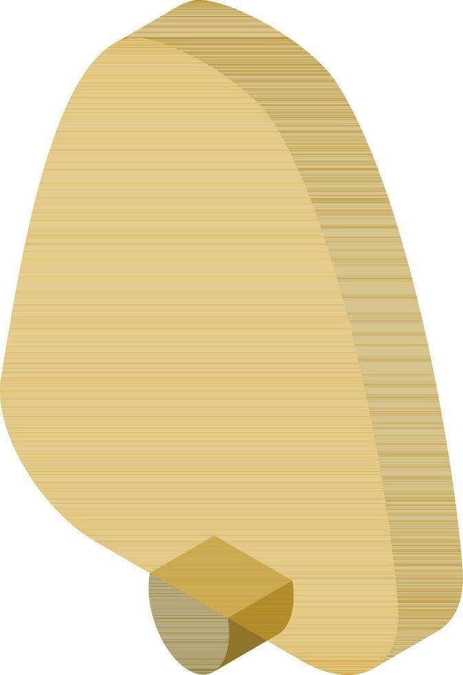 3d icono de un campana en amarillo color. vector