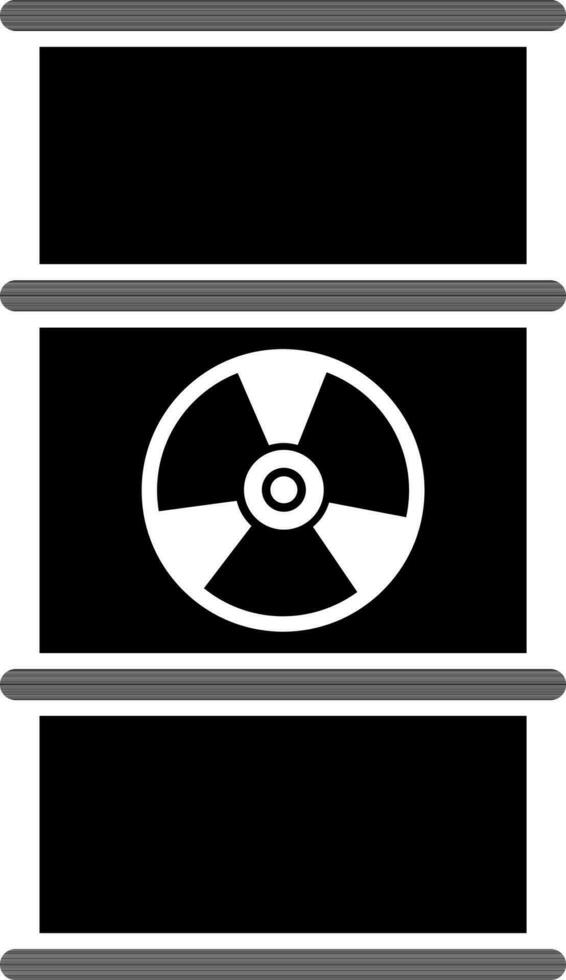 Flat style radiation barrel icon. vector