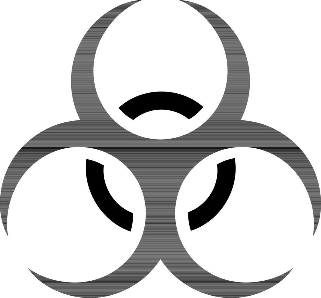 Flat style biohazard icon or symbol. vector