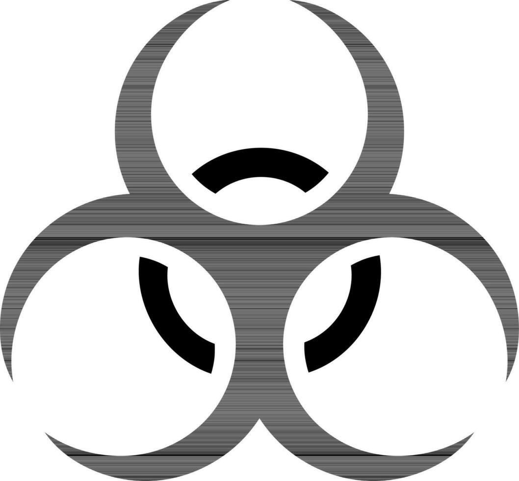 Flat style biohazard icon or symbol. vector