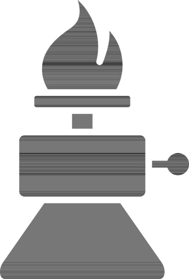 Bunsen burner icon in flat style. vector