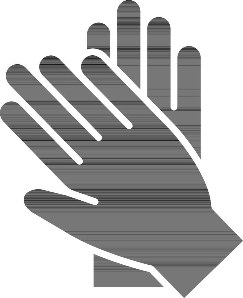Gloves icon in black color. vector