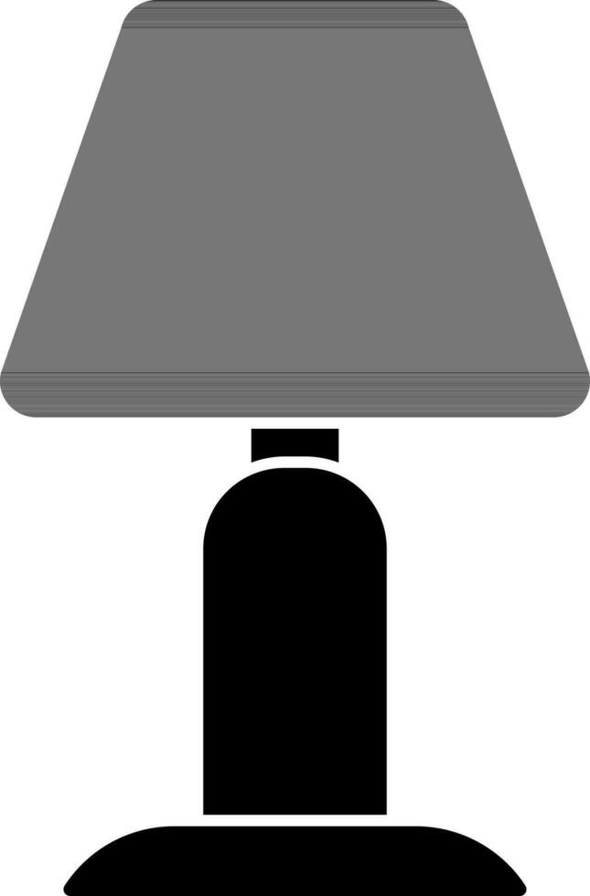 Table lamp glyph icon or symbol. vector