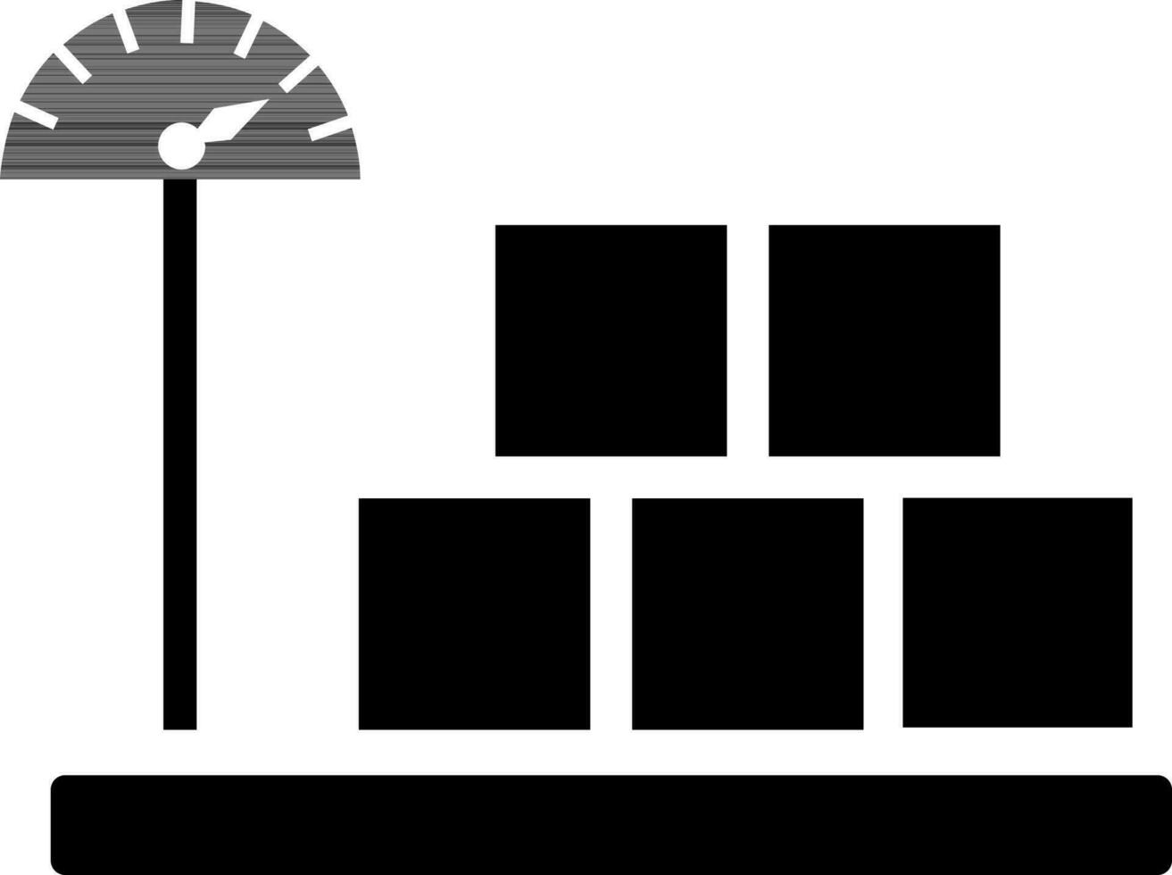 Weight of cargo flat icon. vector