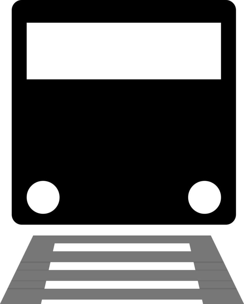 Vector illustration of subway icon in glyph style.