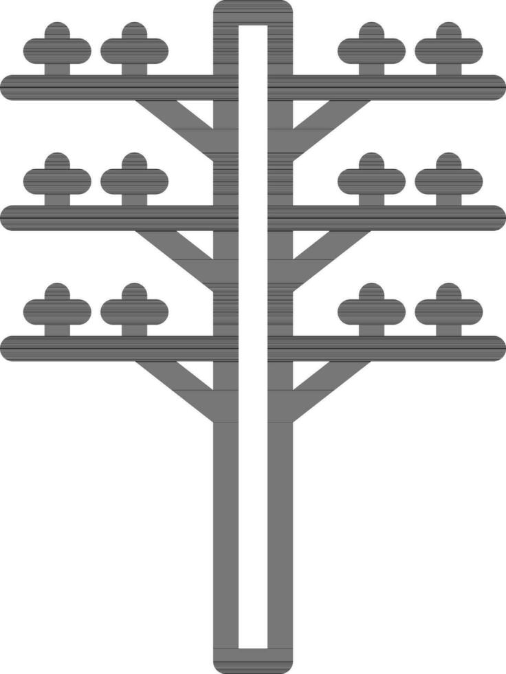 Vector illustration of power line pole icon.