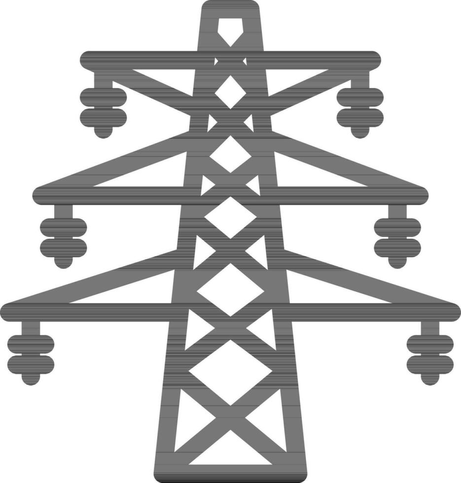 Illustration of current transmission tower icon. vector