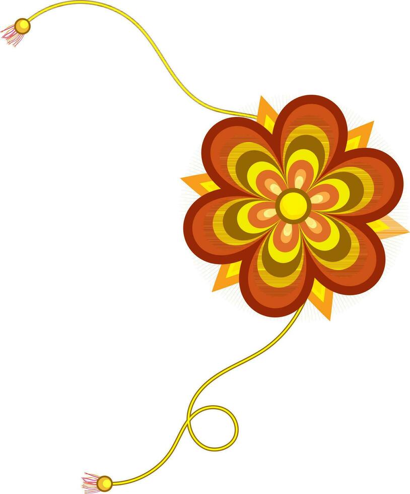 floral rakhi elemento en blanco antecedentes. vector