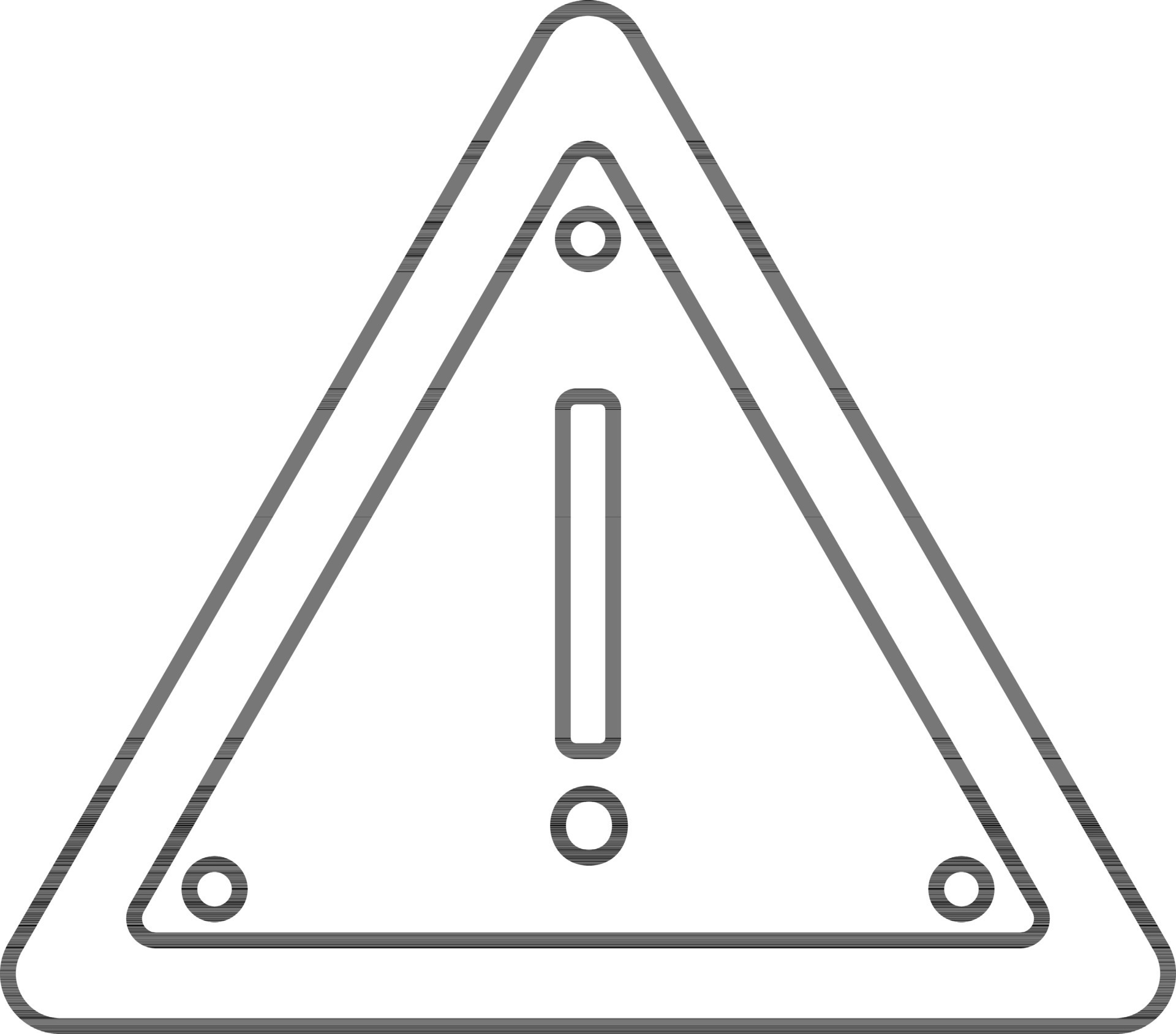 Alert Icon In Black Line Art. 24466523 Vector Art at Vecteezy