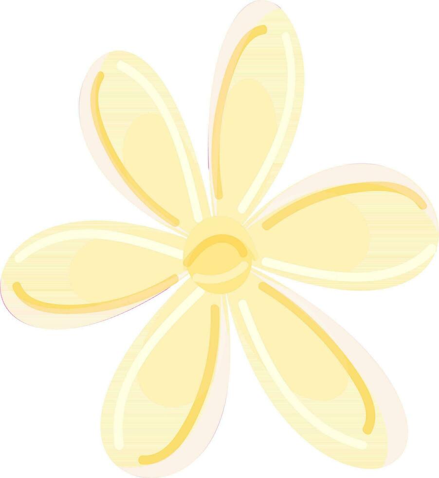 Yellow Flower Element On White Background. vector