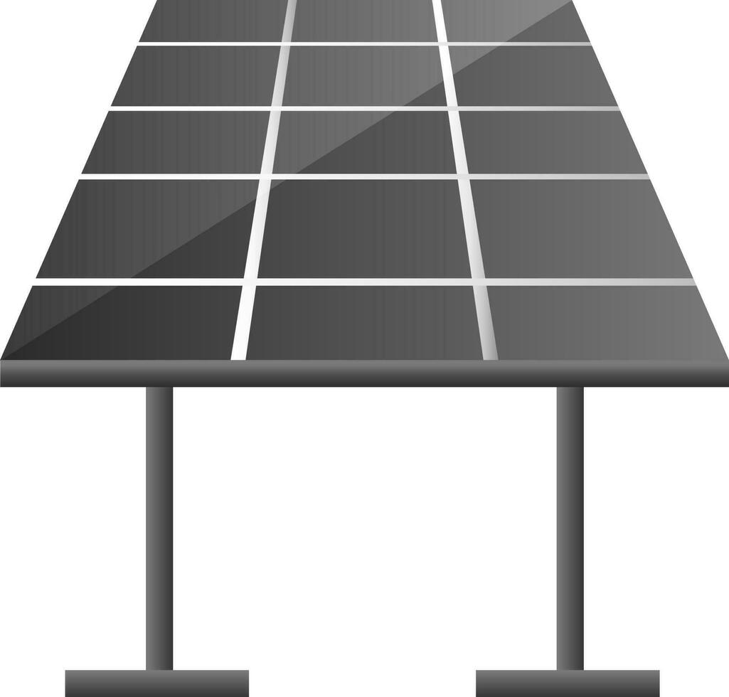 3D Solar Panel Element In Black Color. vector