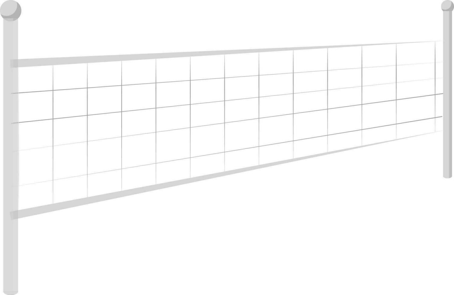 Volleyball Or Badminton Net Element In Gray Color. 24466549 Vector Art