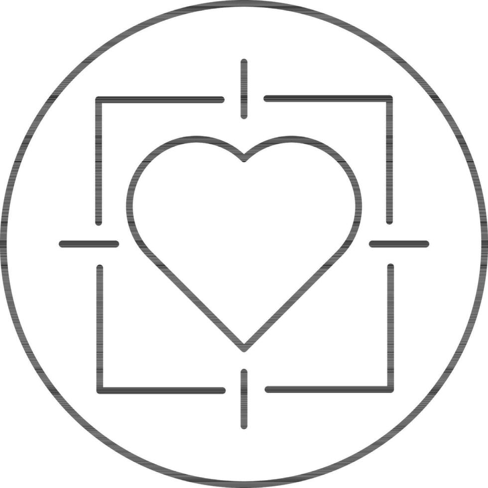 Focus Core Values Icon In Line Art. vector