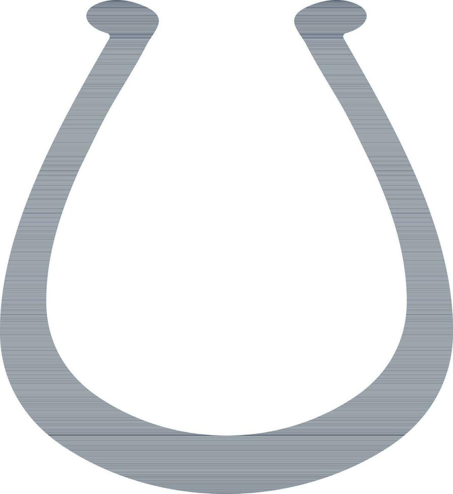 Horseshoe Icon In Grayish Blue Color. vector