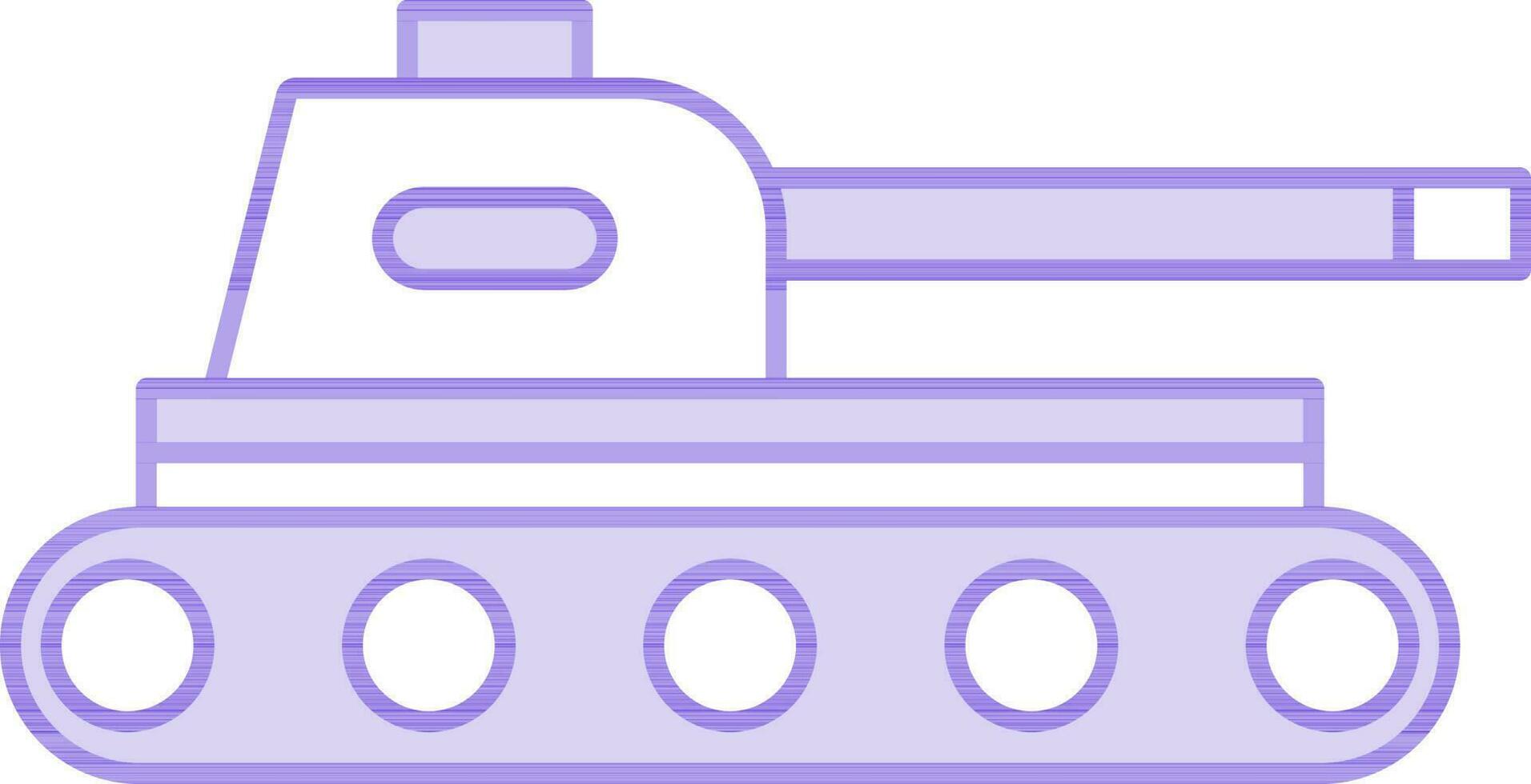 militar tanque icono en púrpura y blanco color. vector