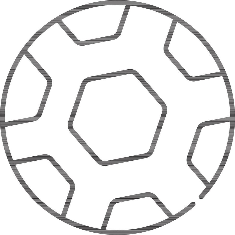 Football Or Soccer Ball Icon In Black Outline. vector