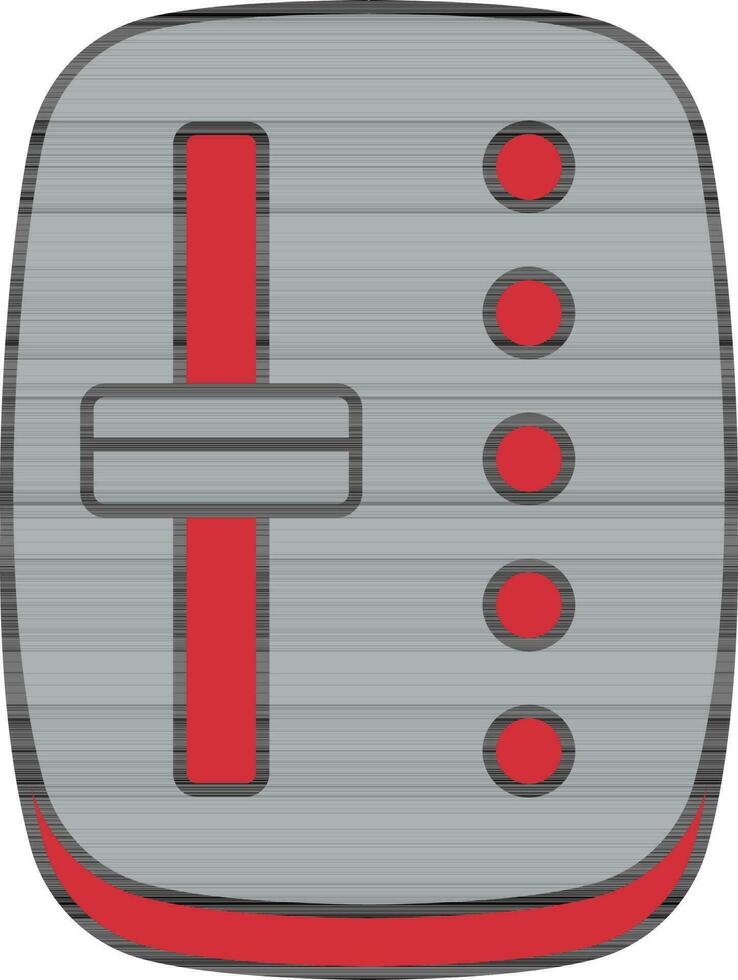 aislado automático transmisión icono en gris y rojo color. vector