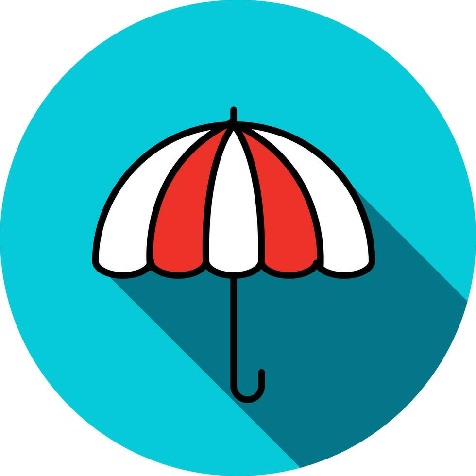 Isolated Umbrella Icon in Red and White Color. vector