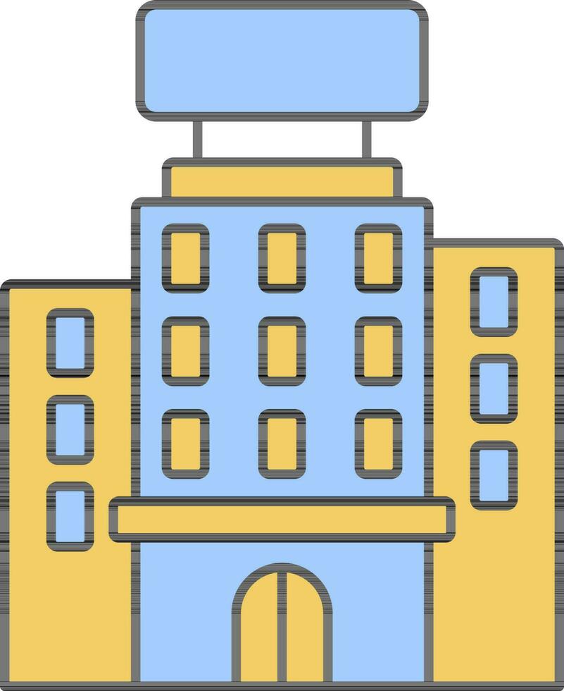 Building Icon In Blue And Yellow Color. 24467027 Vector Art at Vecteezy