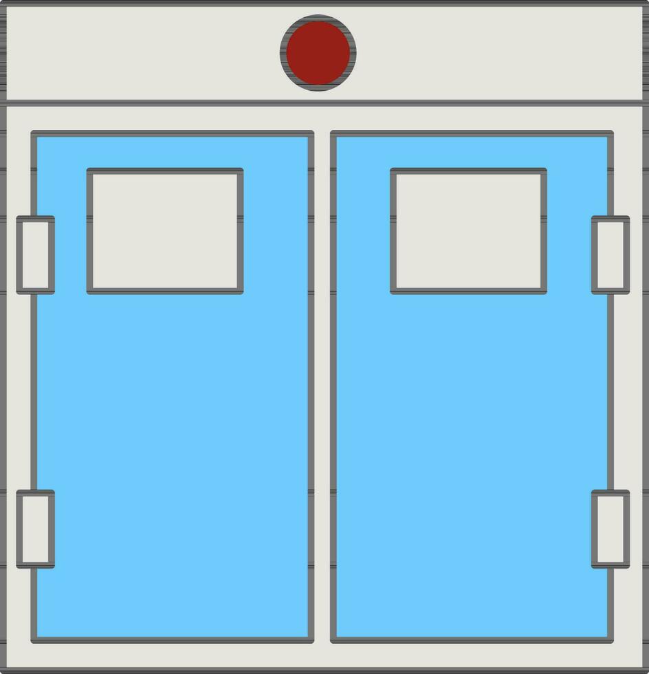 OP Or OT Room Icon In Blue And Red Color. vector