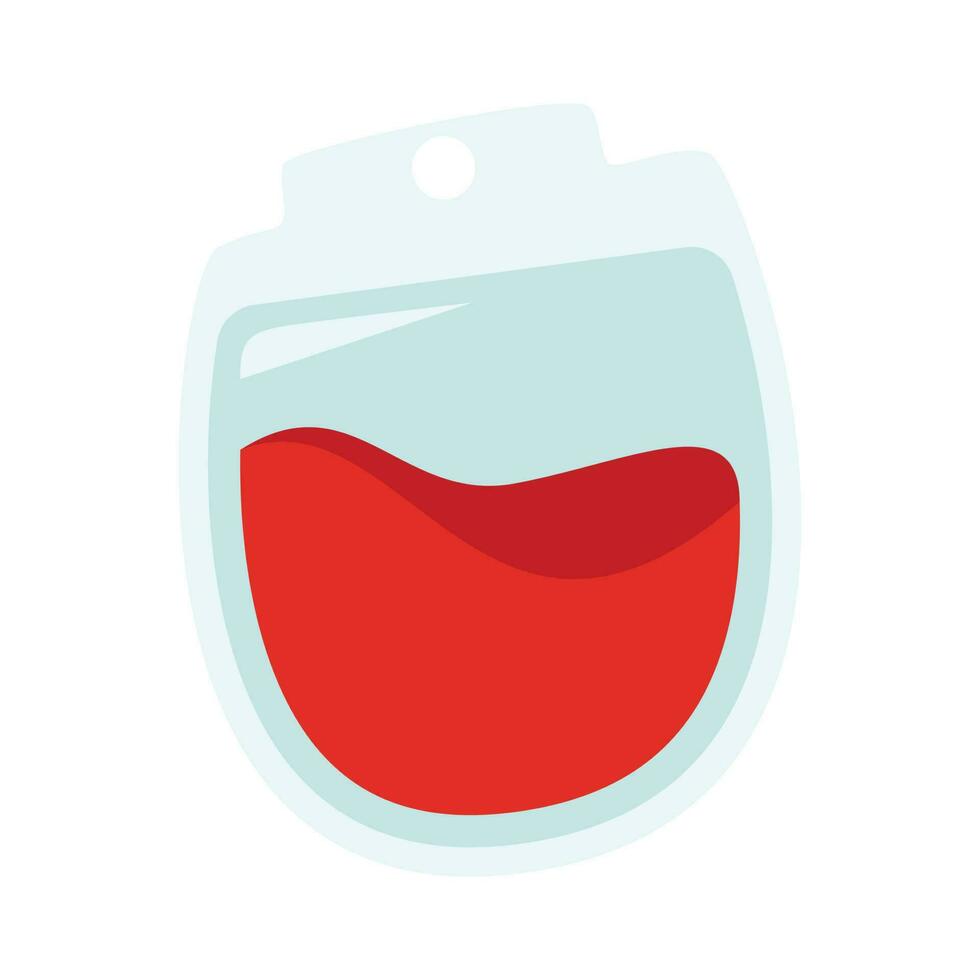 Blood Donor Element Illustration. Hand drawn Vector illustrations. Hematology icons set. Donate Blood, Health Care Concept. World Blood Donor Day. Trendy digital art. Isolated On White Background