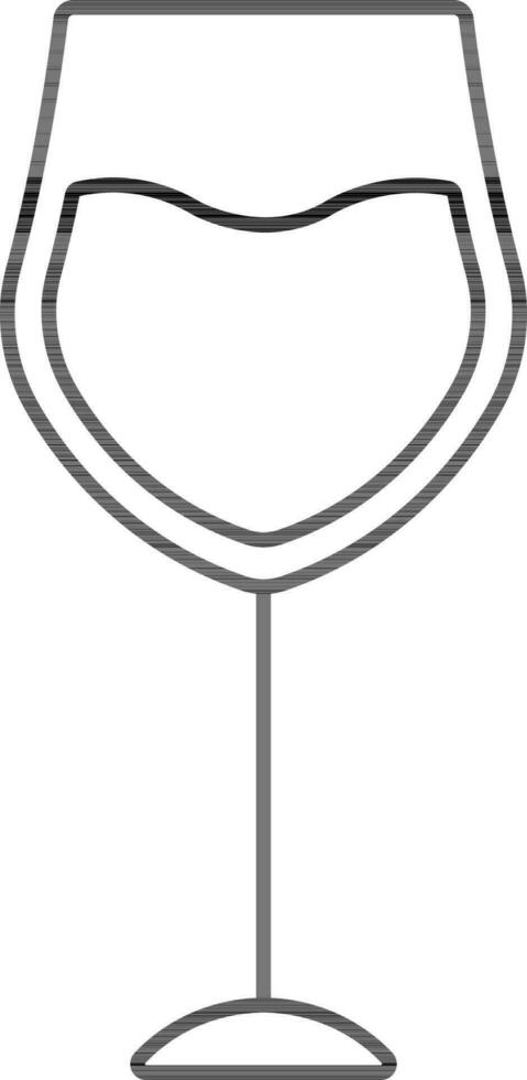 Wine Glass Icon In Black Thin Line. vector