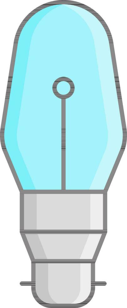 Illustration Of Mercury Bulb Icon In Cyan And Gray Color. vector