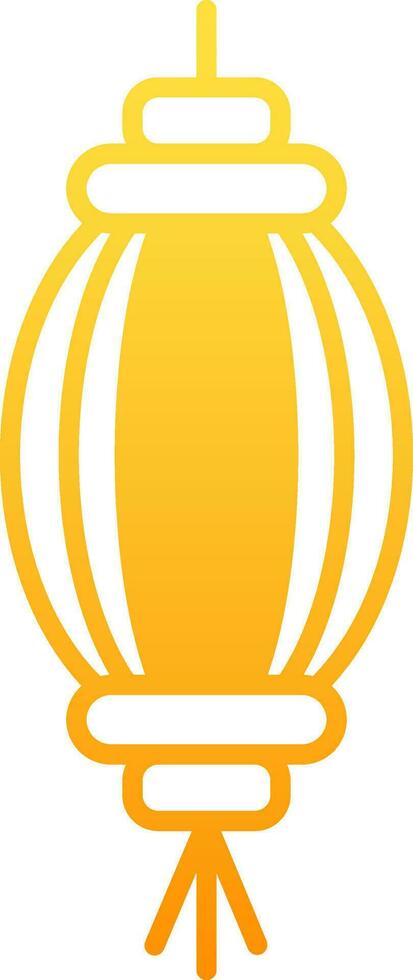 Illustration of Chinese Lanthern Icon in Flat Style. vector