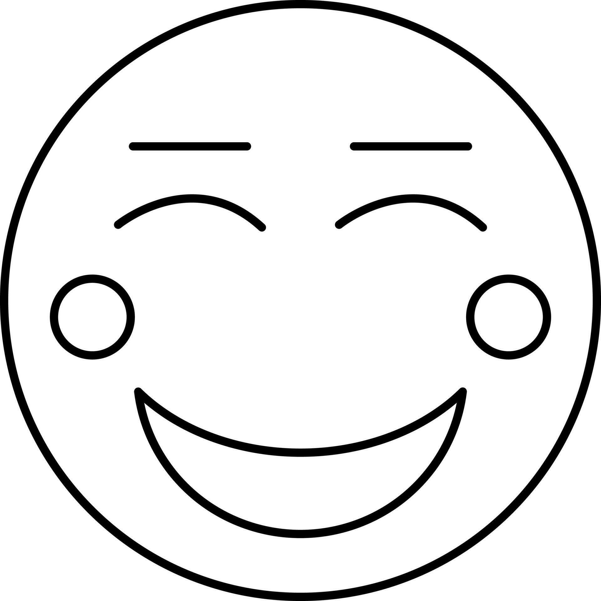 Linear Style Blushing Emoji Icon Or Symbol. 24467360 Vector Art at Vecteezy