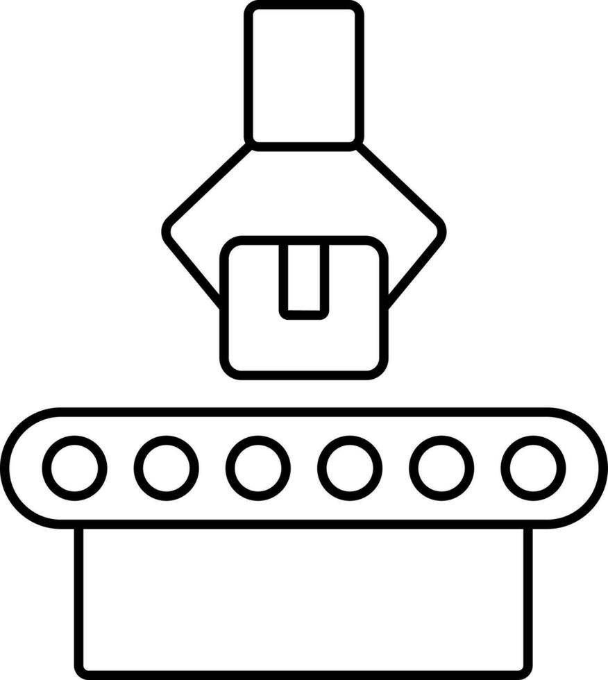 Conveyor Belt Icon In Flat Style. vector