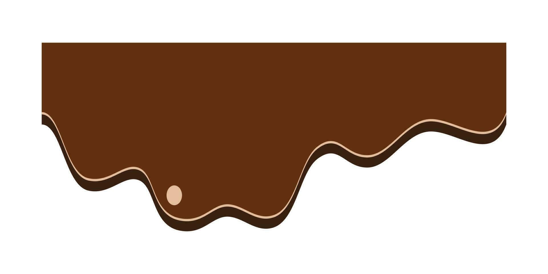 sin costura goteo chocolate borde. goteo chocolate frontera aislado en blanco antecedentes. gráfico diseño elemento para web página, menú, culinario receta, álbum de recortes, volantes, póster vector