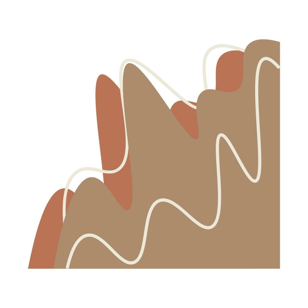 Aesthetic Wave Border Vector Illustration. Corner borders, border frame, border vector, flat design border, aesthetic borders