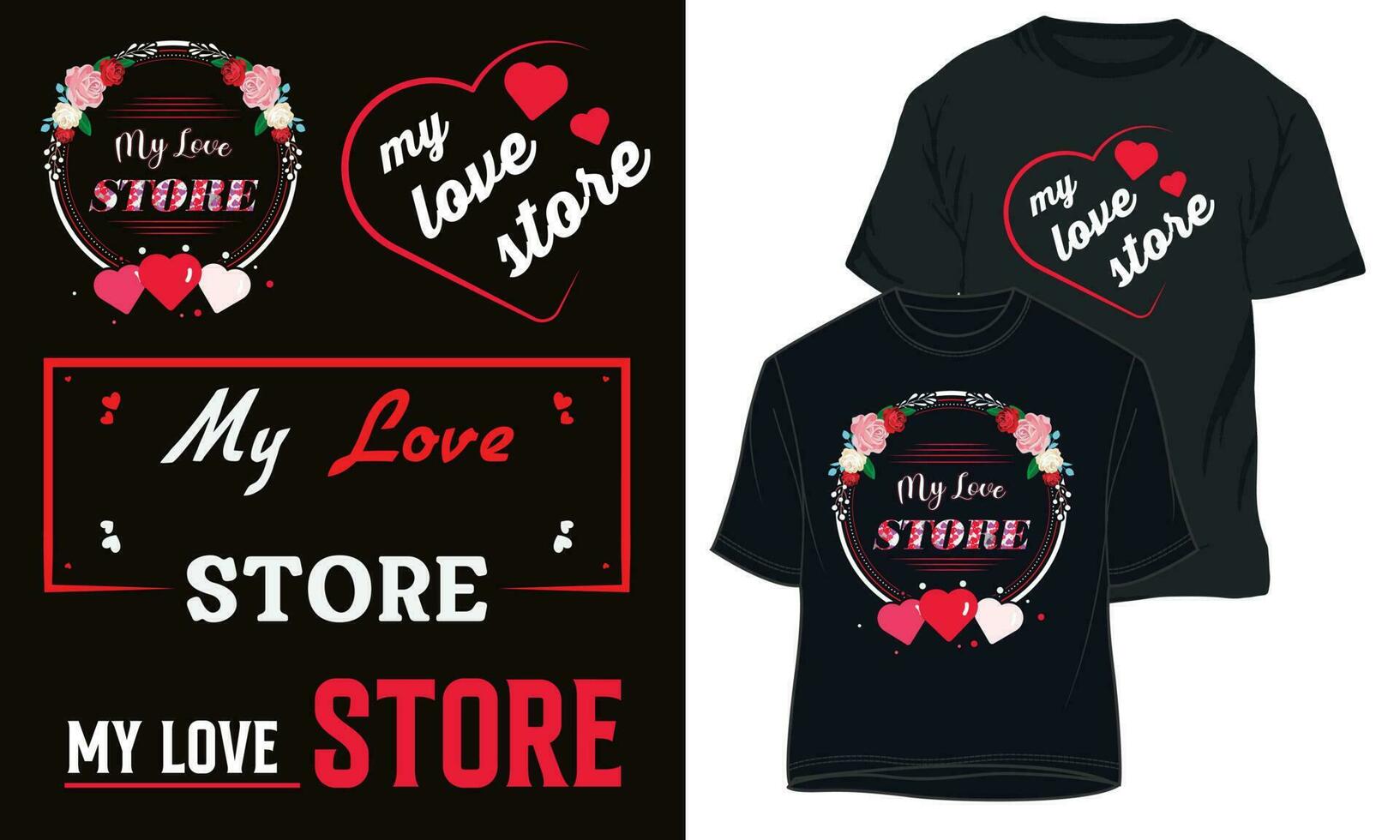 My Love Store. typography t-shirt design vector