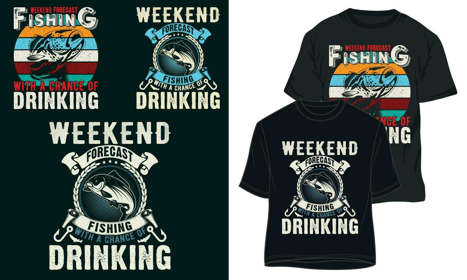 Weekend Forecast Fishing With A Chance Of Drinking T-Shirt Weekend Forecast Fishing With A Chance Of Drinking T-Shirt