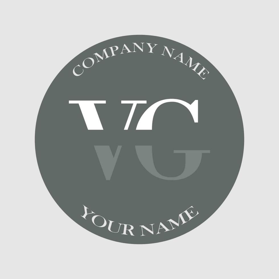 initial VG logo letter monogram luxury hand drawn vector