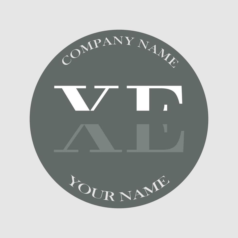 initial XE logo letter monogram luxury hand drawn vector