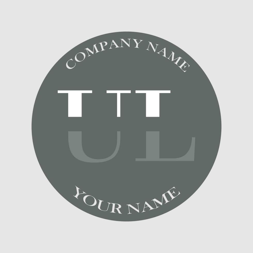 initial UL logo letter monogram luxury hand drawn vector
