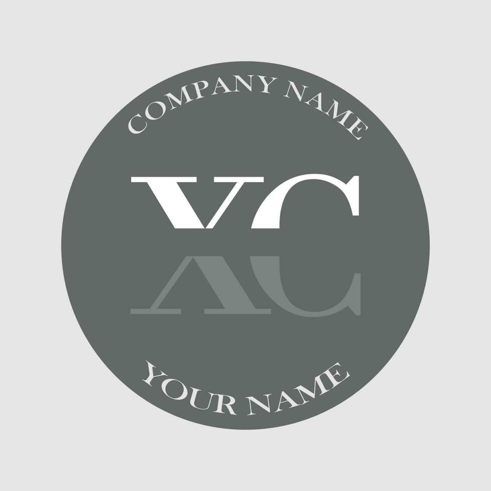 initial XC logo letter monogram luxury hand drawn vector