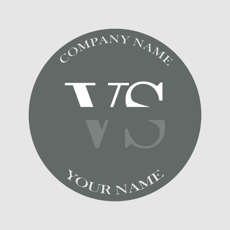 initial VS logo letter monogram luxury hand drawn vector