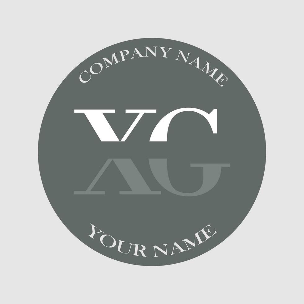 initial XG logo letter monogram luxury hand drawn vector