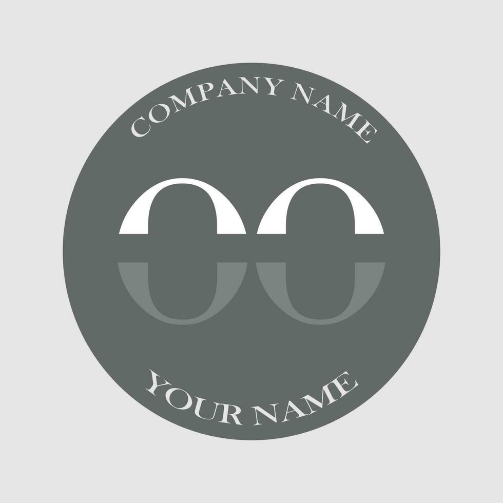 initial OO logo letter monogram luxury hand drawn vector