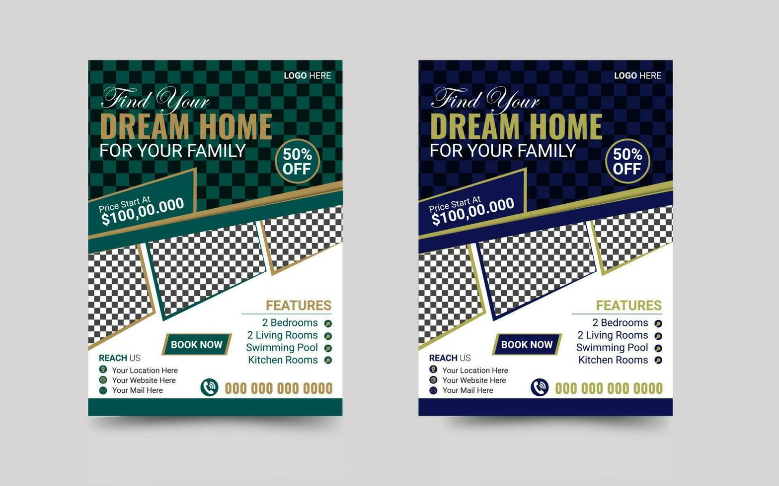 real estate business modern sale flyer or sale poster design template.home sale vector