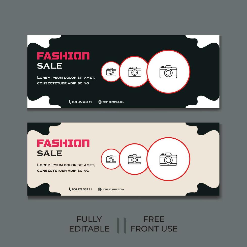 Fashion Sale Web Banner and Social Media Post Design vector